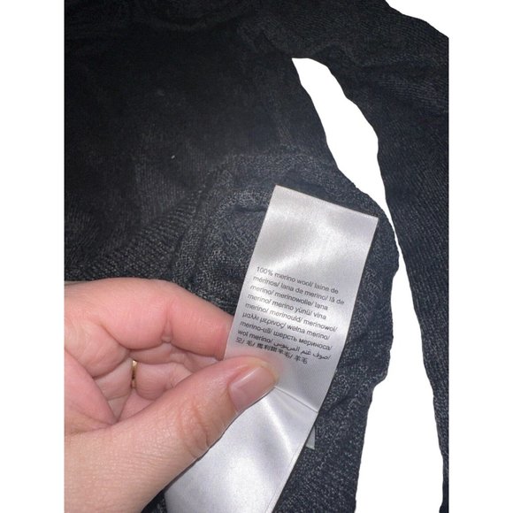 Calvin Klein Italian Merino Wool V Neck Sweater Mens Sz XL Dark Gray - Picture 4 of 6